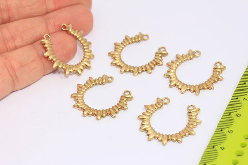 Brass Half Moon Pendant