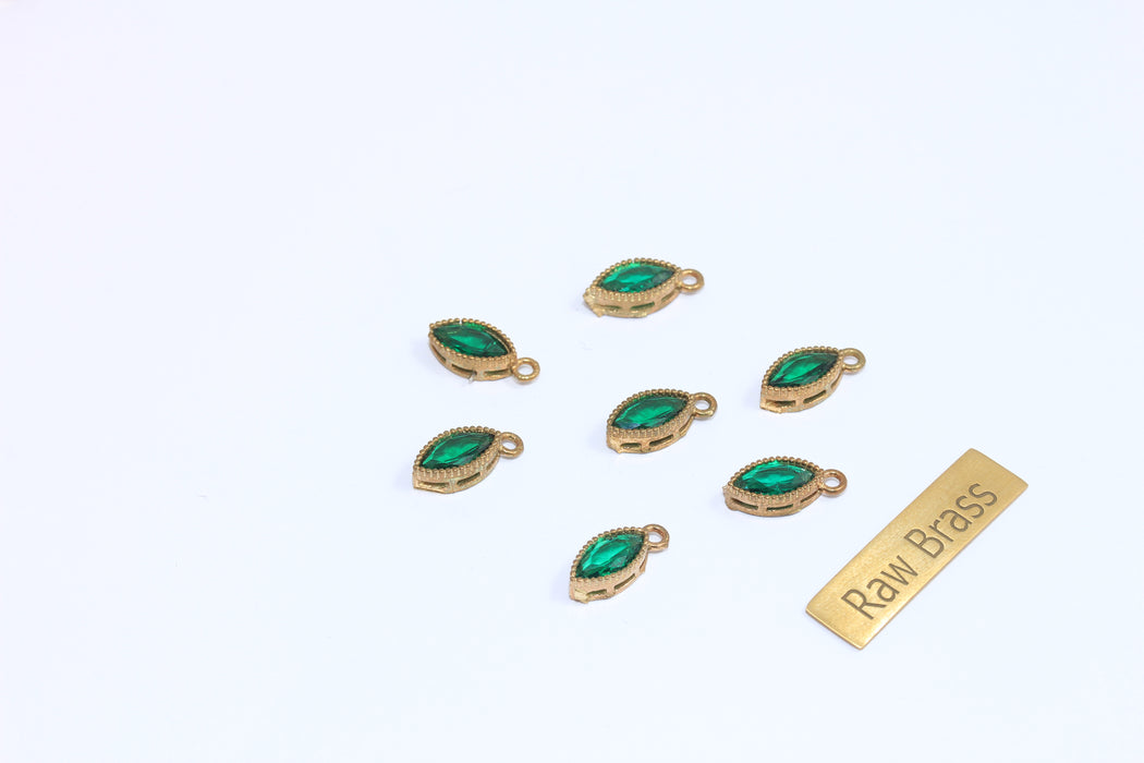 6x11mm CZ Açık Mavi Damla Kolye, Damla Kolye, Çerçeve Kristal Boncuklar, MLS1149