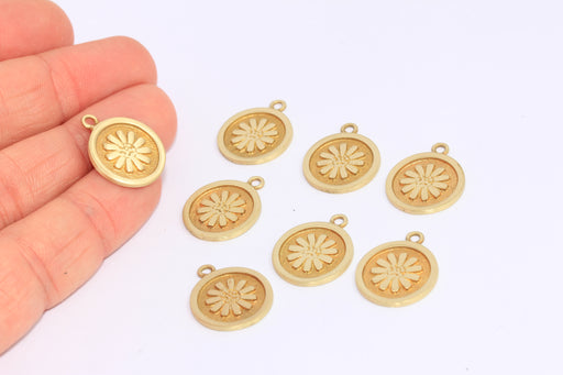 Brass Flower Charm
