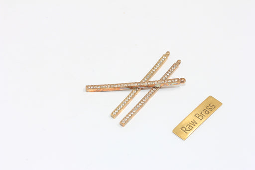 Brass CZ Bar Pendant