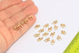 Brass Pi Letter Beads