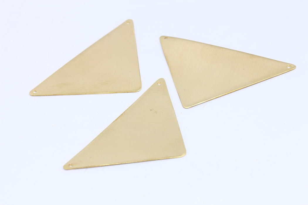 33x57mm Raw Brass Triangle Charms, Large Triangle Pendant, CHK78-4