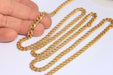 Raw Brass Faceted Chain