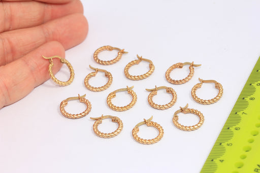 Tiny Braided Hoop Earrings