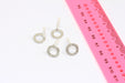  Minimalist Circle Earrings, Shell Earrings