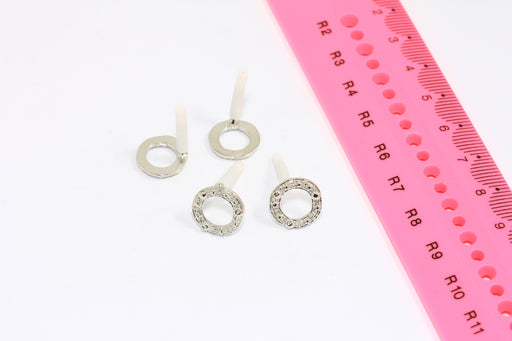  Minimalist Circle Earrings, Shell Earrings
