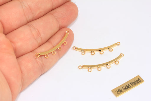 Horizontal Bar, Necklace Pendant With Loops