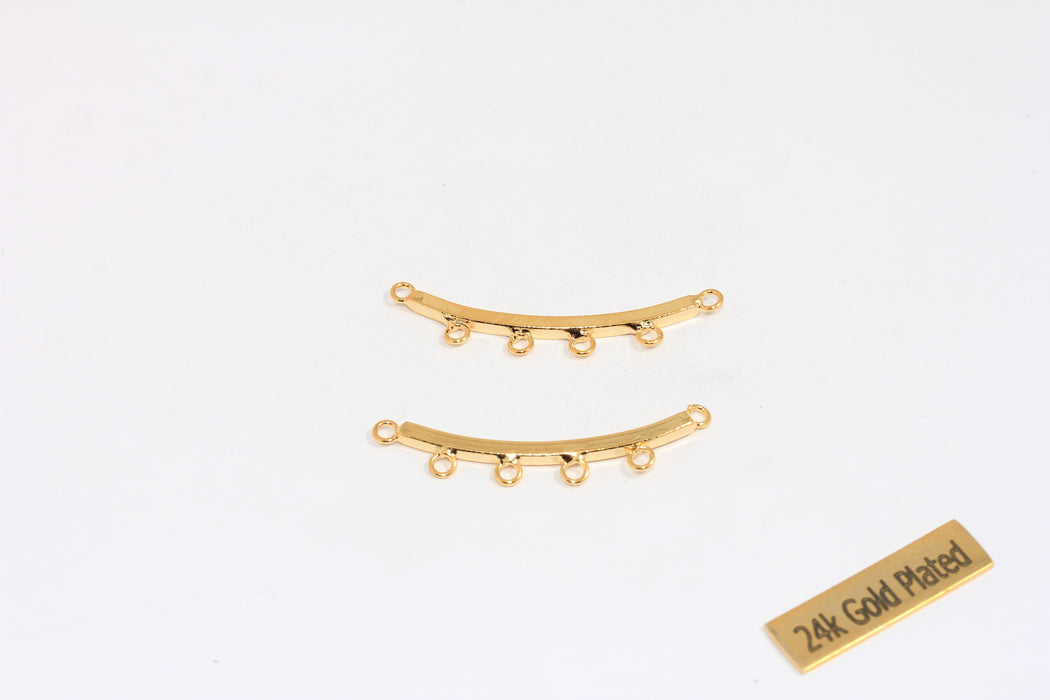 Horizontal Bar, Necklace Pendant With Loops
