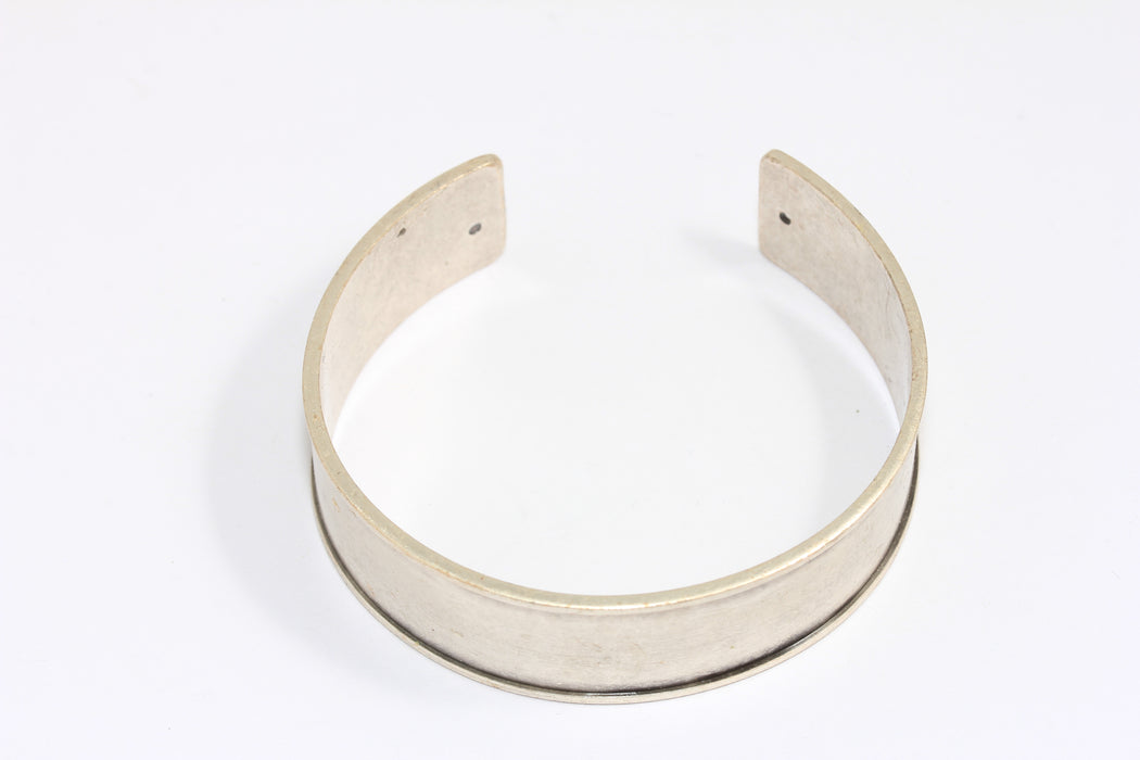 15mm Antique Silver Bracelet, Inlay Bracelet, Silver Cuff Bracelet, Channel Bracelet, Bracelet Bangle, CHK251-2