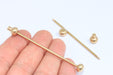  Necklace Bar With Screw Ball Charms