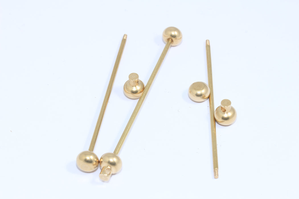 Necklace Bar With Screw Ball Charms