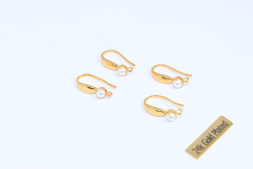  Pearl Earrings With Loop, Fresh Water Pearl Earrings