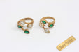 Wrapping Leaf Rings, Raw Brass Jewelry