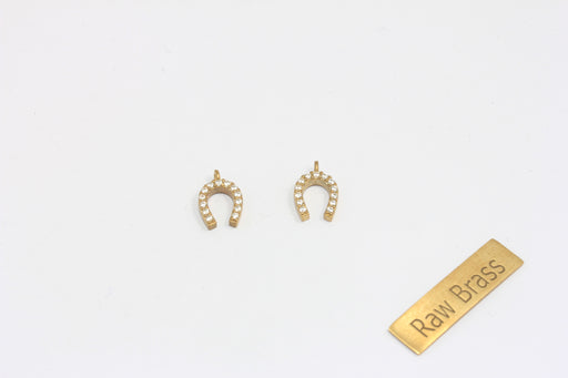  CZ Horseshoe Necklace, Lucky Charms