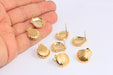 Sea Shell Stud Earrings With Loop