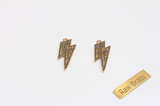 CZ Lightning Bolt Necklace Charm