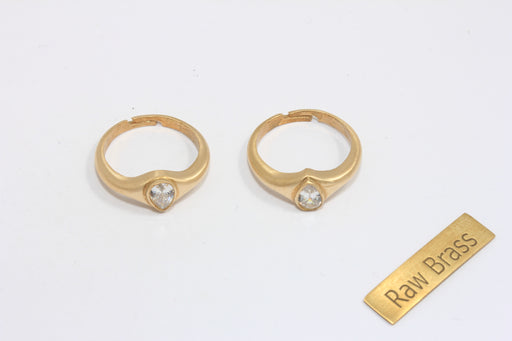  CZ White Stone Band Rings