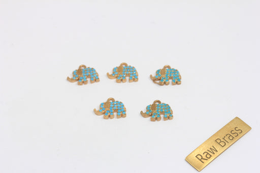  Cubic Zirconia Charms, Turquoise Stone Beads