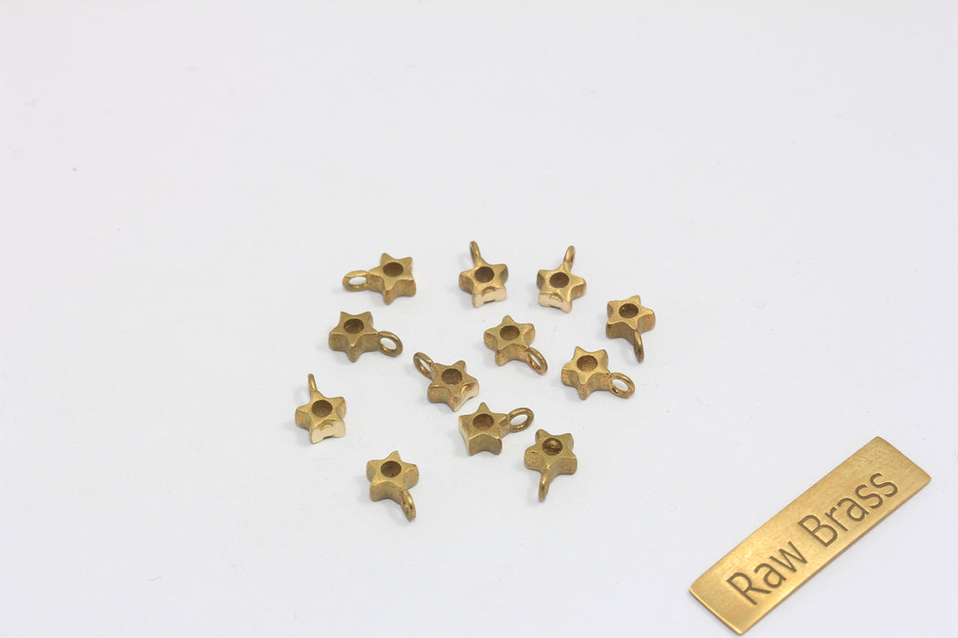 Star Cabochon Charms, Dainty Charms, Cute Mini Star