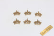 Micro Pave White Stone Crown Bracelet Charms