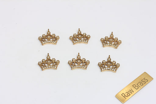 Micro Pave White Stone Crown Bracelet Charms