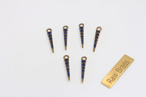 Micro Pave Blue Stone Charms