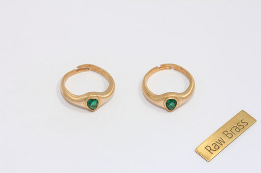 CZ Stacking Rings, CZ Green Stone Band Rings