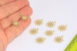 Brass Sun Disc Charm