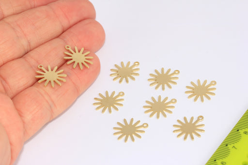 Brass Sun Disc Charm