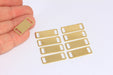Brass Rectangle Charms