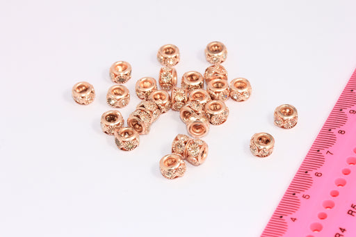 Micro Pave Rondelle Beads