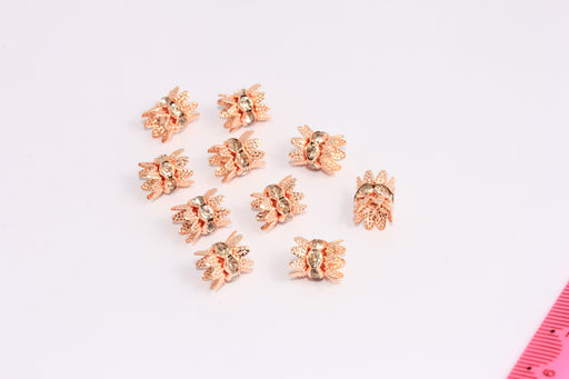  Micro Pave Bead Caps