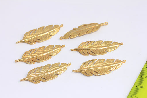 Brass Leaf Charms