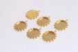 Brass Bezel Sun Pendant
