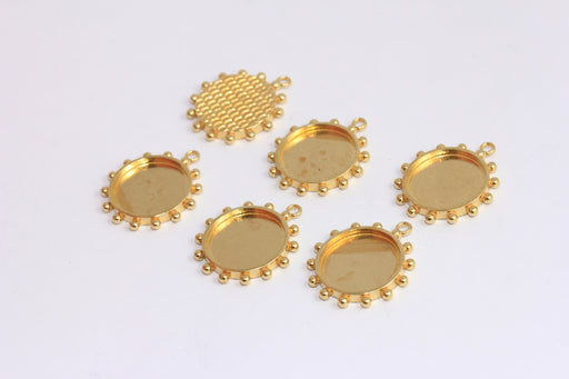 Brass Bezel Sun Pendant