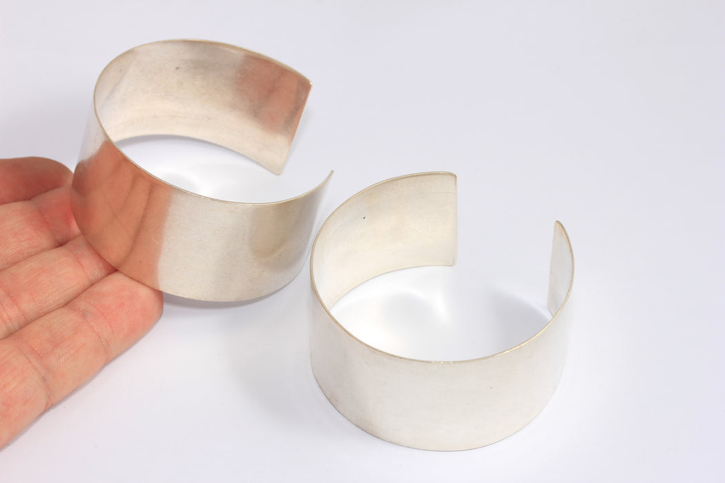 30mm Antique Silver Cuff Bracelet, Flat Wide Bracelet Bangle, CHK225-2