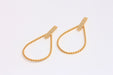 Hoop Earrings, Braided Drop Chandelier Hoops