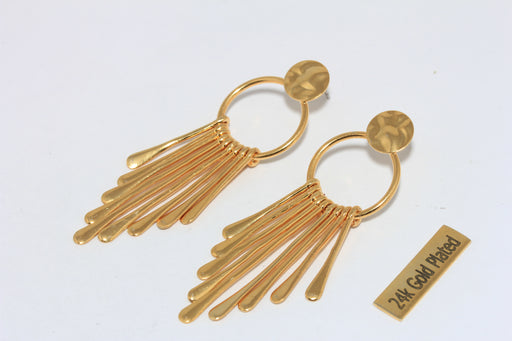  Long Drop Earrings, Drop Hoop Earrings