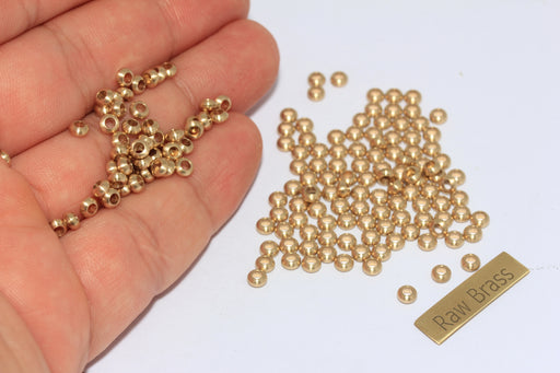Round Brass Beads, Connector Beads