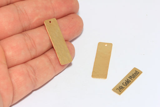 Necklace Bar, Gold Bar Charms, Vertical Bar