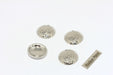 Medallion Charm, Curved Pendant, Silver Plated Charms