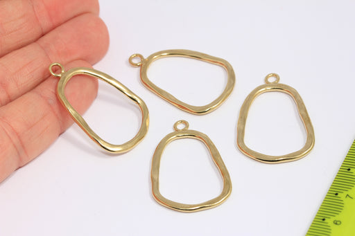 Brass Irregular Drop Charms