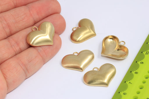 Brass Heart Beads