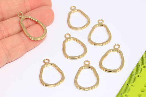 Brass Irregular Drop Charms