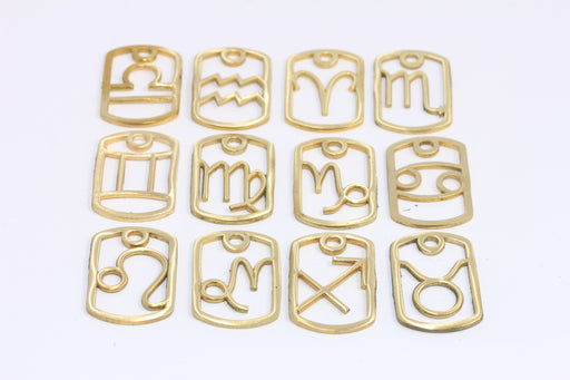 Brass Zodiac Charms