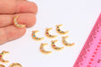 Shiny Gold Moon Charms