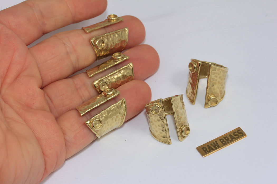 19 mm Ham Pirinç Chevron Yüzük, V Şekilli Yüzük, Gösterişli Yüzükler, Çekiçle İşlenmiş El Yapımı Yüzük, TVF42