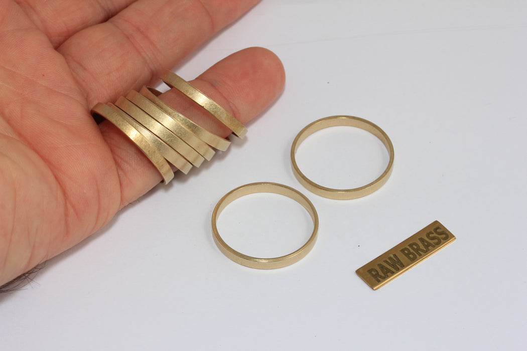 25mm Raw Brass Closed Ring, Circle Connector, Ring Charms, Raw Brass Hoops, AG94