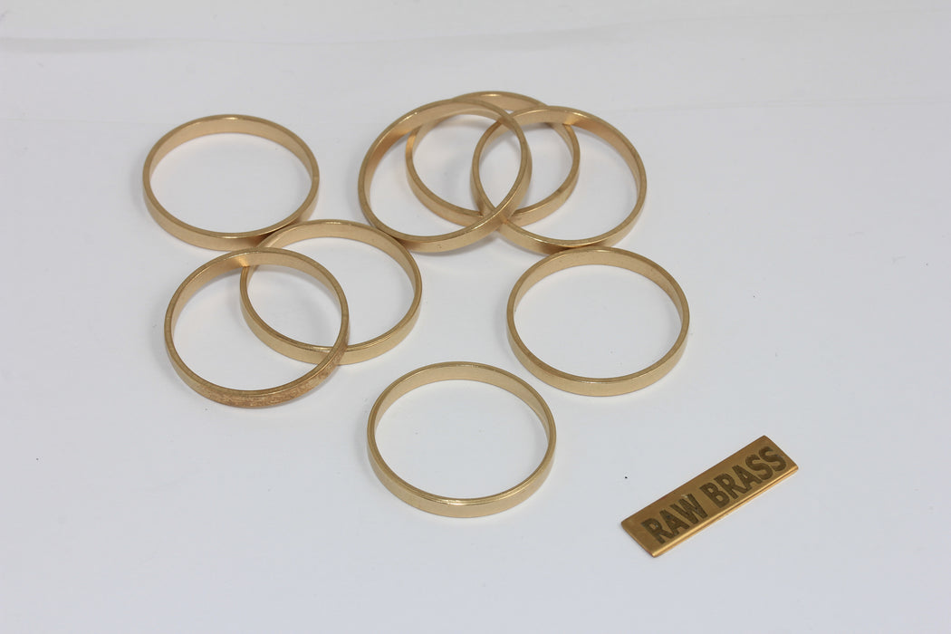 25mm Raw Brass Closed Ring, Circle Connector, Ring Charms, Raw Brass Hoops, AG94