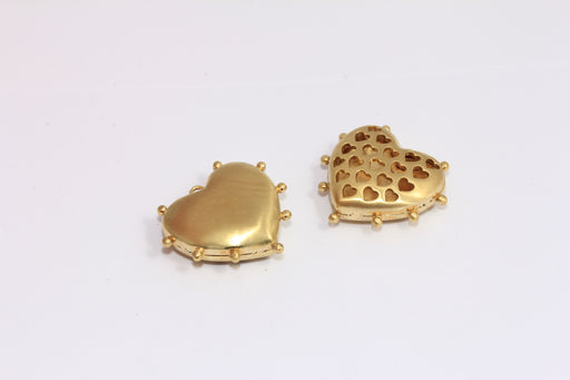 Brass Puffed Heart